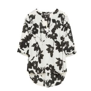 Black and White Blouse